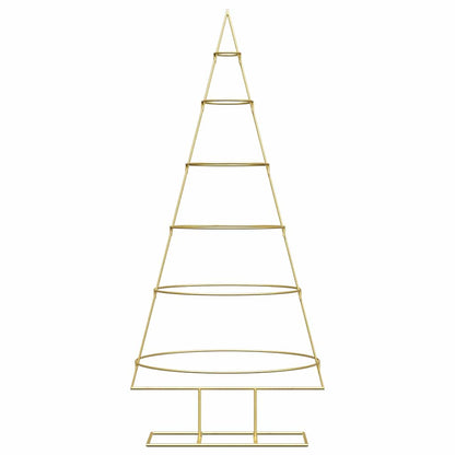 Metalen kerstboom met standaard Goud 150 cm Poedergecoat staal