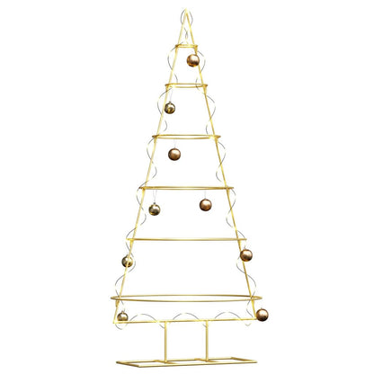 Metalen kerstboom met standaard Goud 150 cm Poedergecoat staal