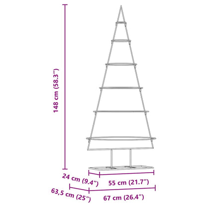 Metalen kerstboom met standaard Goud 150 cm Poedergecoat staal