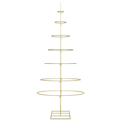Metalen kerstboom met standaard Goud 180 cm Poedergecoat staal