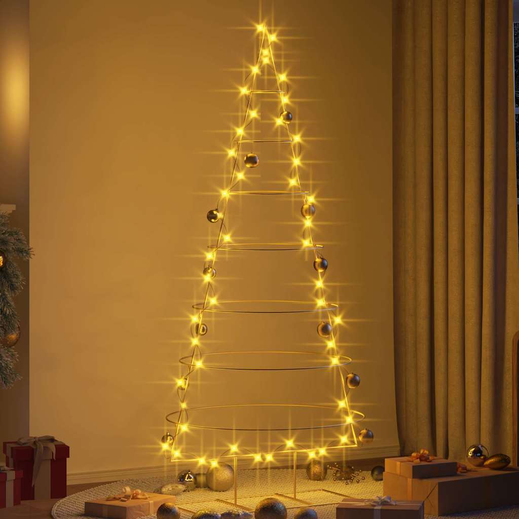 Metalen kerstboom met standaard Goud 210 cm Poedergecoat staal