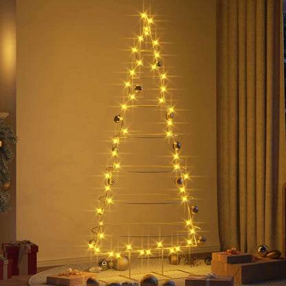 Metalen kerstboom met standaard Goud 210 cm Poedergecoat staal