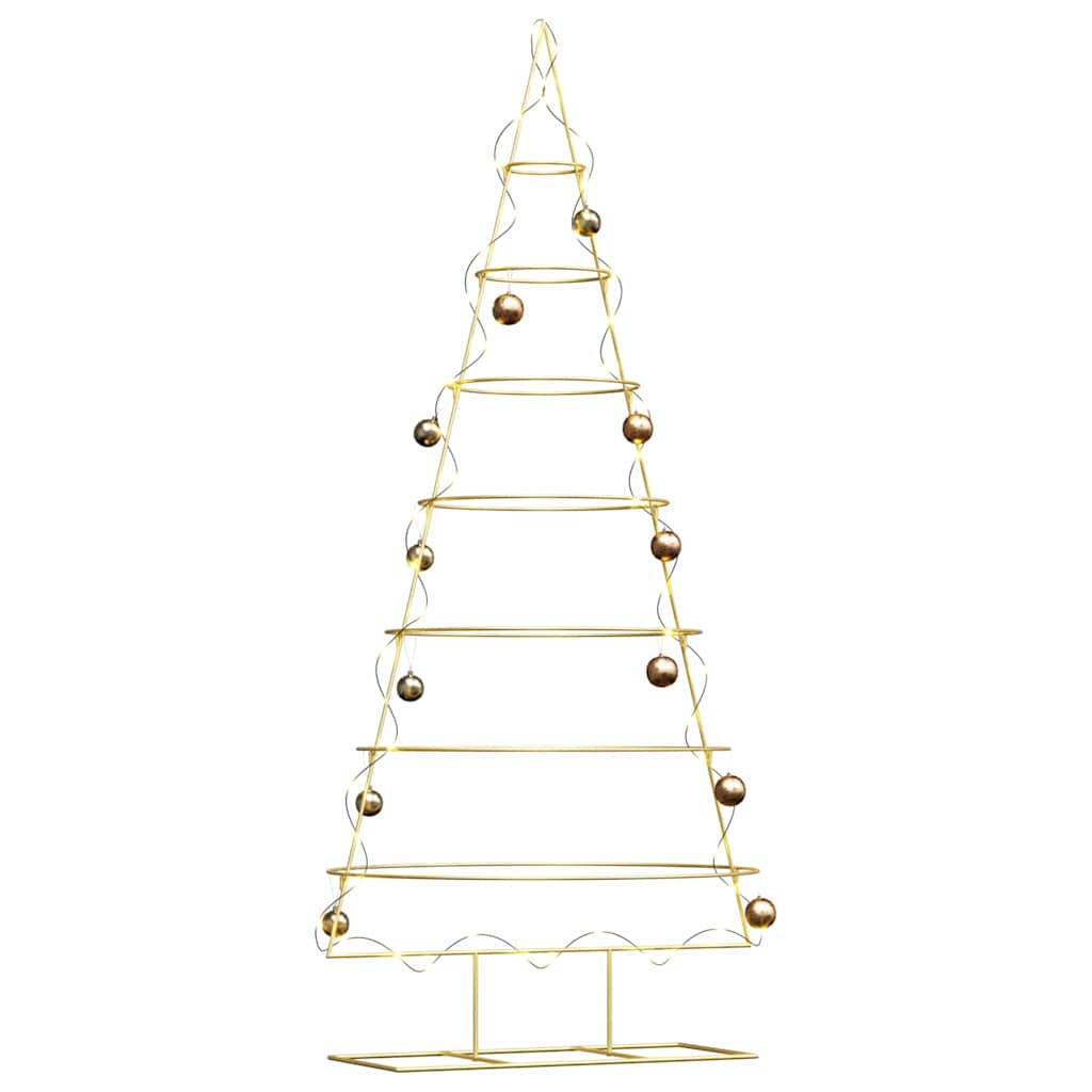 Metalen kerstboom met standaard Goud 210 cm Poedergecoat staal