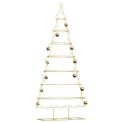 Metalen kerstboom met standaard Goud 210 cm Poedergecoat staal