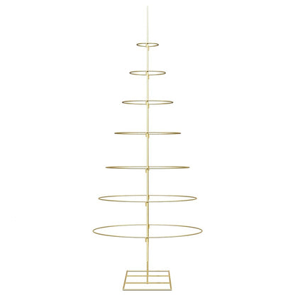 Metalen kerstboom met standaard Goud 210 cm Poedergecoat staal