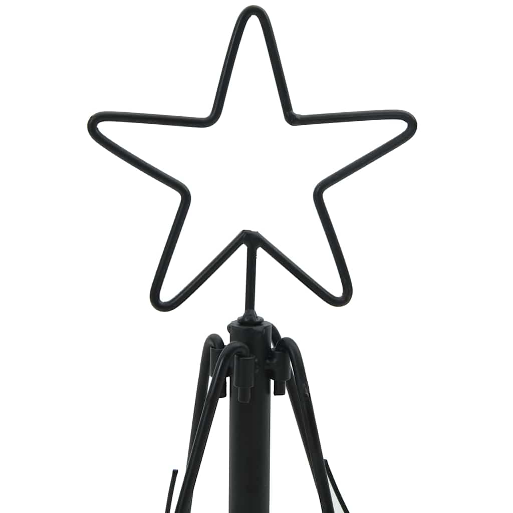 Kerst Cone Boom met standaard Zwart 60 cm Staal