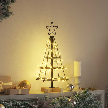 Kerst Cone Boom met standaard Zwart 60 cm Staal