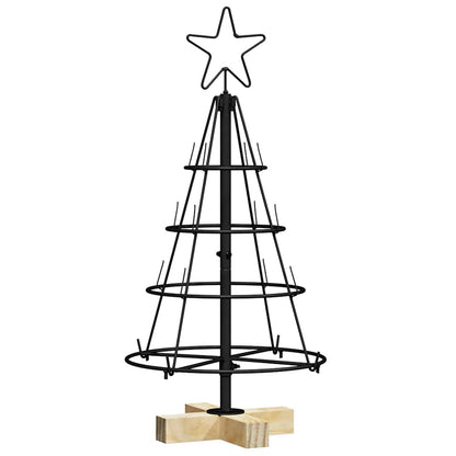 Kerst Cone Boom met standaard Zwart 60 cm Staal