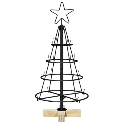 Kerst Cone Boom met standaard Zwart 60 cm Staal
