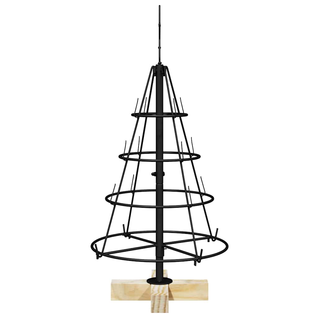 Kerst Cone Boom met standaard Zwart 60 cm Staal