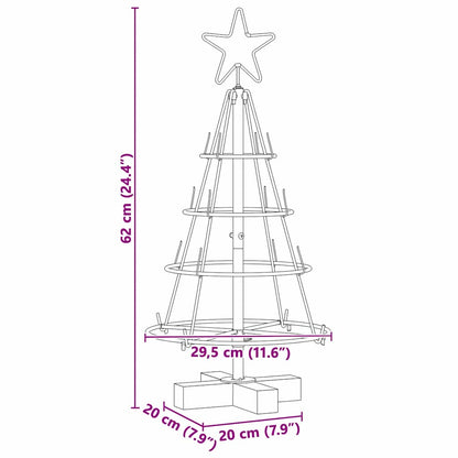 Kerst Cone Boom met standaard Zwart 60 cm Staal
