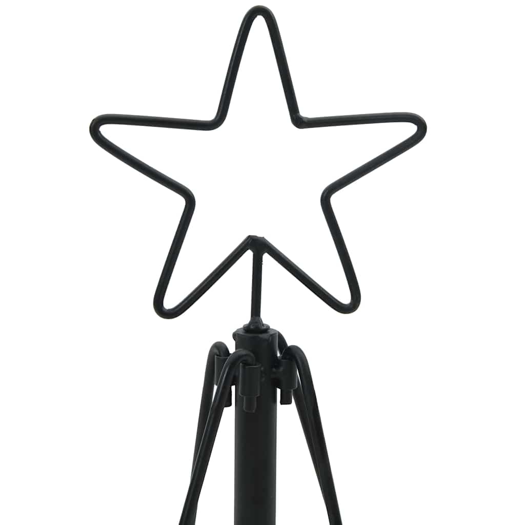 Kerst Cone Boom met standaard Zwart 90 cm Staal