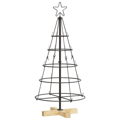 Kerst Cone Boom met standaard Zwart 90 cm Staal