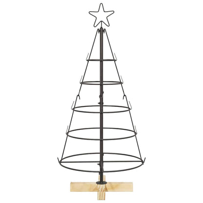 Kerst Cone Boom met standaard Zwart 90 cm Staal