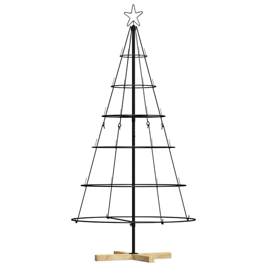Kerst Cone Boom met standaard Zwart 150 cm Staal