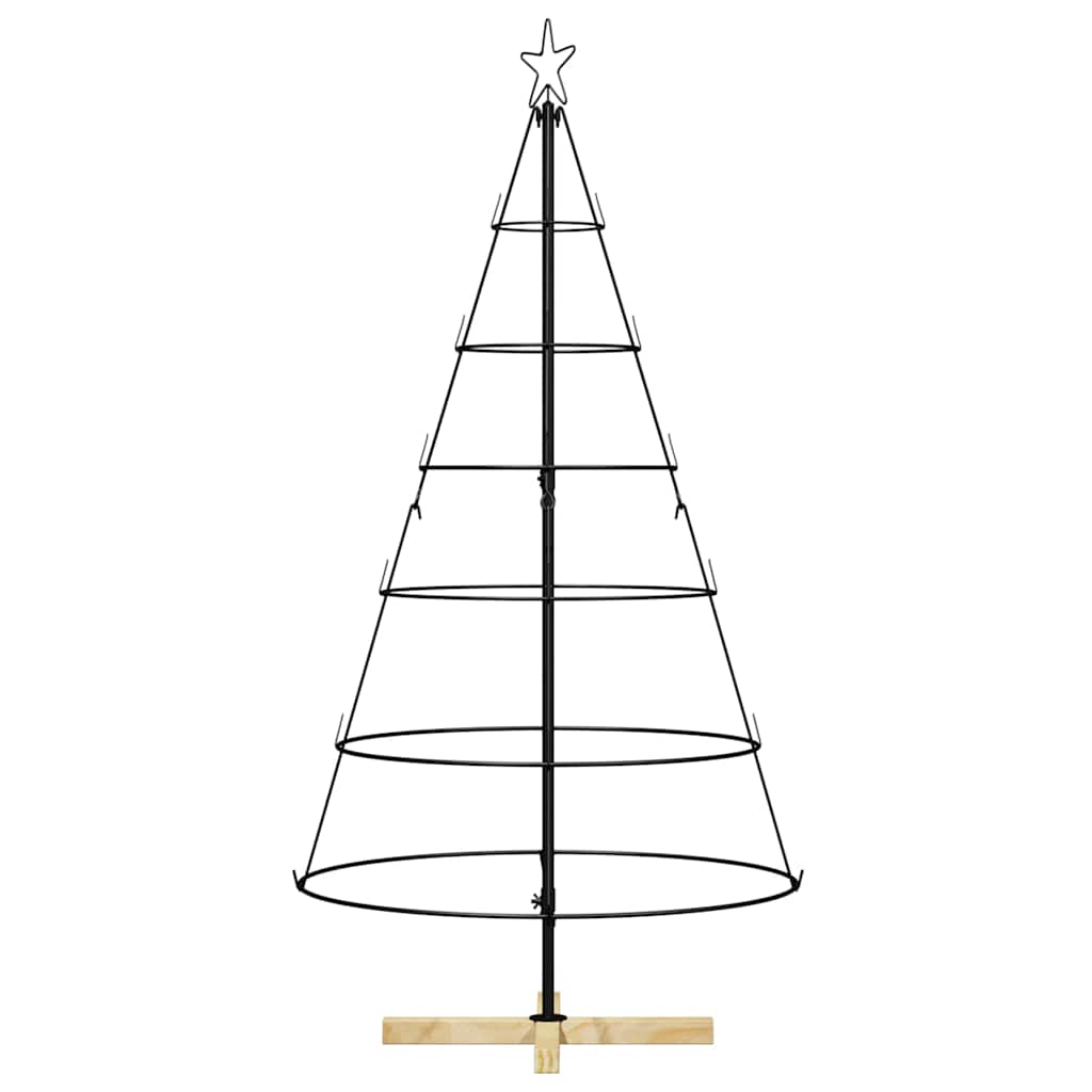 Kerst Cone Boom met standaard Zwart 150 cm Staal