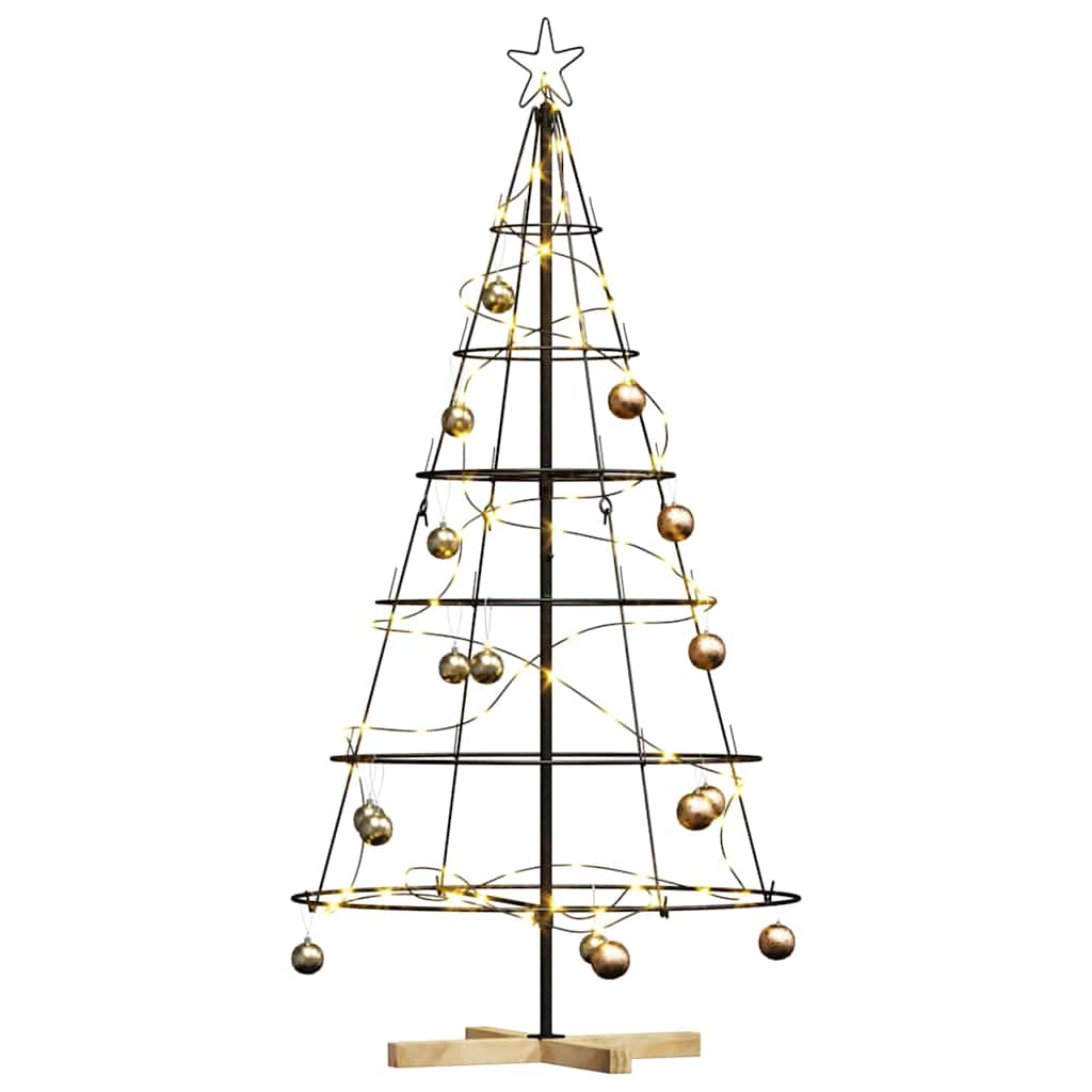 Kerst Cone Boom met standaard Zwart 150 cm Staal