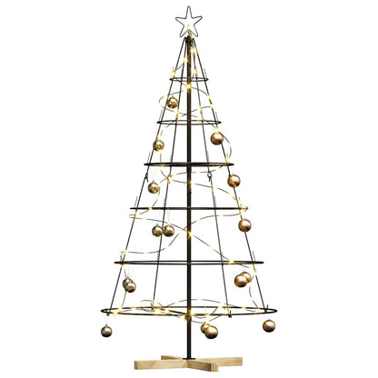 Kerst Cone Boom met standaard Zwart 150 cm Staal