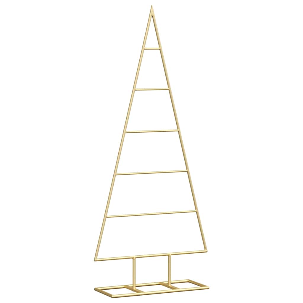Metalen kerstboom met standaard Goud 90 cm Poedergecoat staal