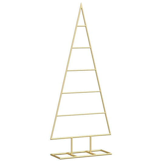 Metalen kerstboom met standaard Goud 90 cm Poedergecoat staal