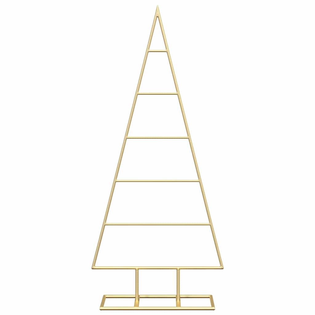Metalen kerstboom met standaard Goud 90 cm Poedergecoat staal