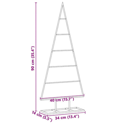Metalen kerstboom met standaard Goud 90 cm Poedergecoat staal