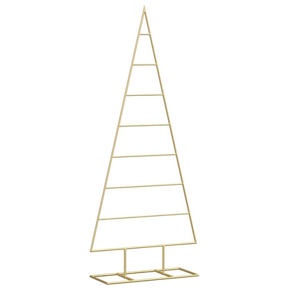 Metalen kerstboom met standaard Goud 125 cm Poedergecoat staal