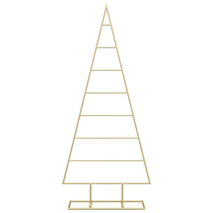 Metalen kerstboom met standaard Goud 125 cm Poedergecoat staal