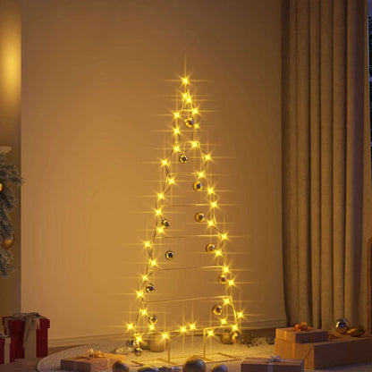 Metalen kerstboom met standaard Goud 150 cm Poedergecoat staal