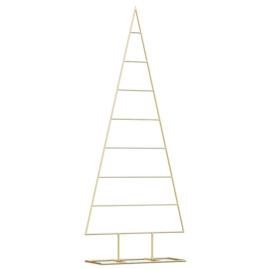 Metalen kerstboom met standaard Goud 150 cm Poedergecoat staal