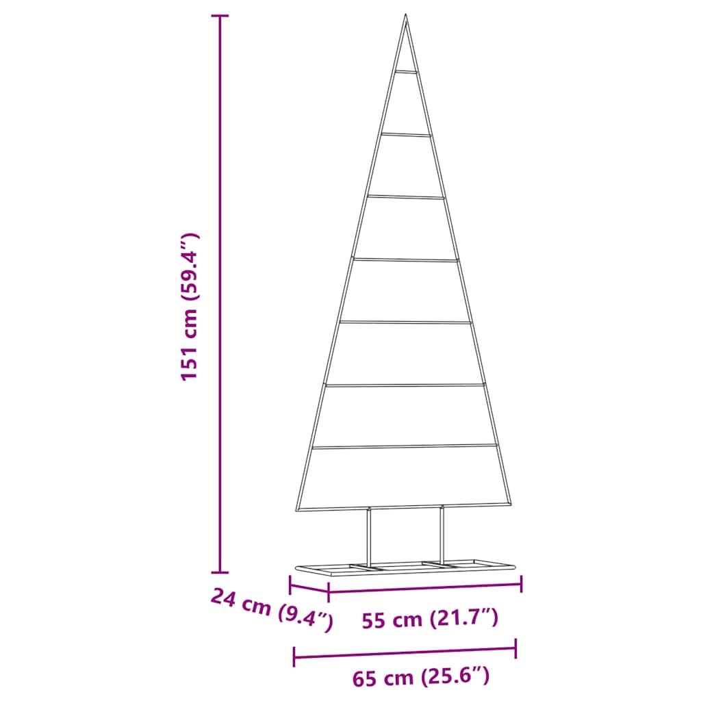 Metalen kerstboom met standaard Goud 150 cm Poedergecoat staal
