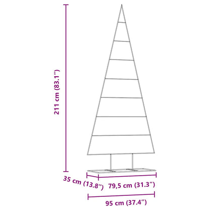 Metalen kerstboom met standaard Goud 210 cm Poedergecoat staal