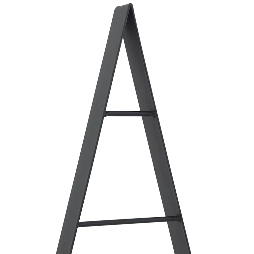 Metalen kerstboom met standaard Zwart 125 cm Staal