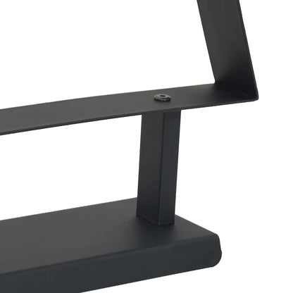 Metalen kerstboom met standaard Zwart 125 cm Staal