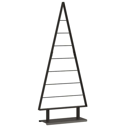 Metalen kerstboom met standaard Zwart 125 cm Staal