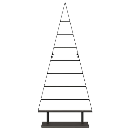 Metalen kerstboom met standaard Zwart 125 cm Staal