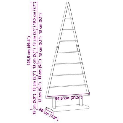 Metalen kerstboom met standaard Zwart 125 cm Staal