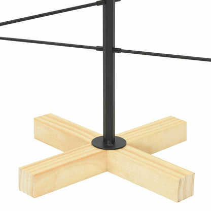 Metalen kerstboom met standaard Zwart 90 cm Poedergecoat staal