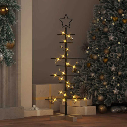 Metalen kerstboom met standaard Zwart 90 cm Poedergecoat staal
