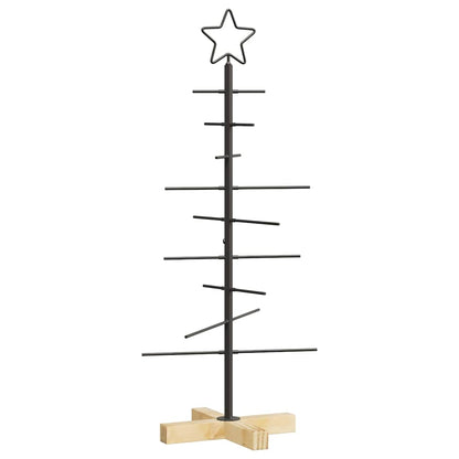 Metalen kerstboom met standaard Zwart 90 cm Poedergecoat staal
