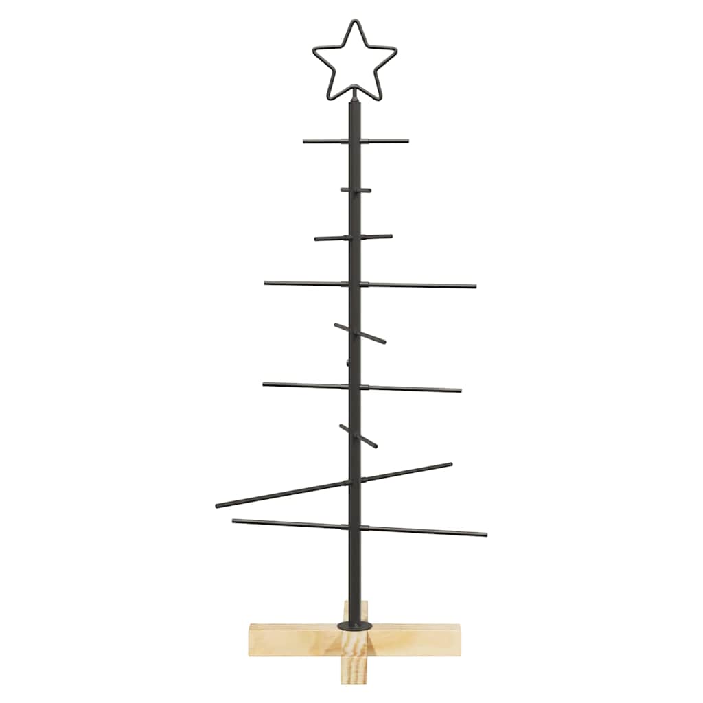 Metalen kerstboom met standaard Zwart 90 cm Poedergecoat staal