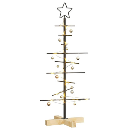Metalen kerstboom met standaard Zwart 90 cm Poedergecoat staal