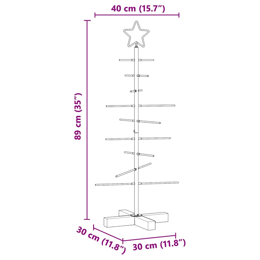 Metalen kerstboom met standaard Zwart 90 cm Poedergecoat staal