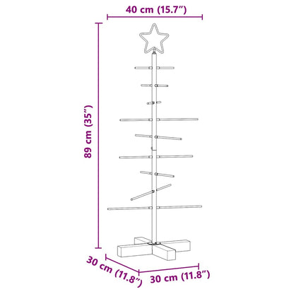 Metalen kerstboom met standaard Zwart 90 cm Poedergecoat staal