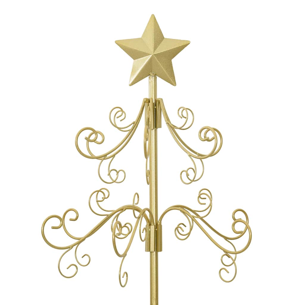 Metalen kerstboom met standaard Goud 150 cm Poedergecoat staal
