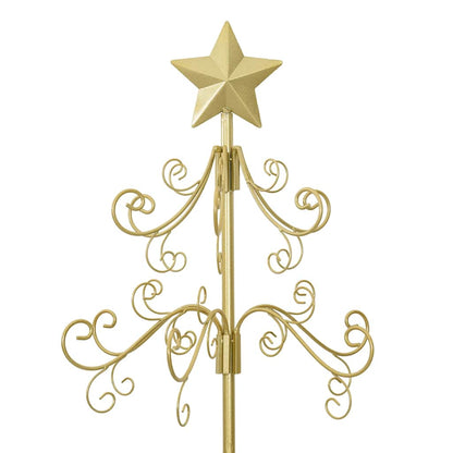 Metalen kerstboom met standaard Goud 150 cm Poedergecoat staal