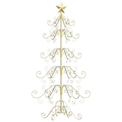 Metalen kerstboom met standaard Goud 150 cm Poedergecoat staal