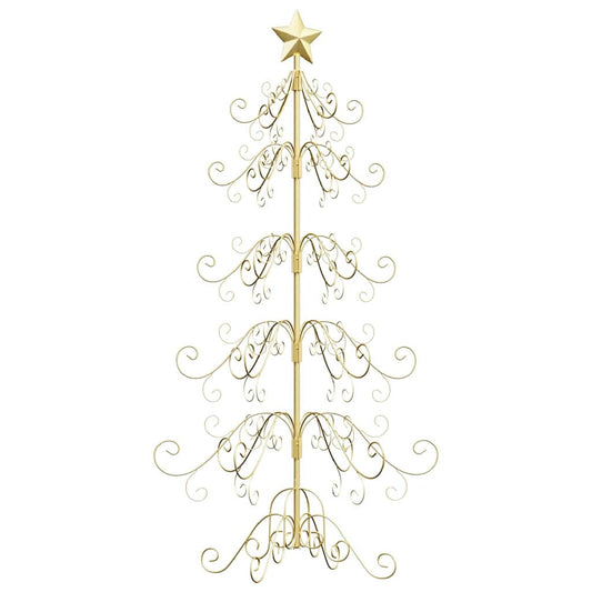 Metalen kerstboom met standaard Goud 150 cm Poedergecoat staal