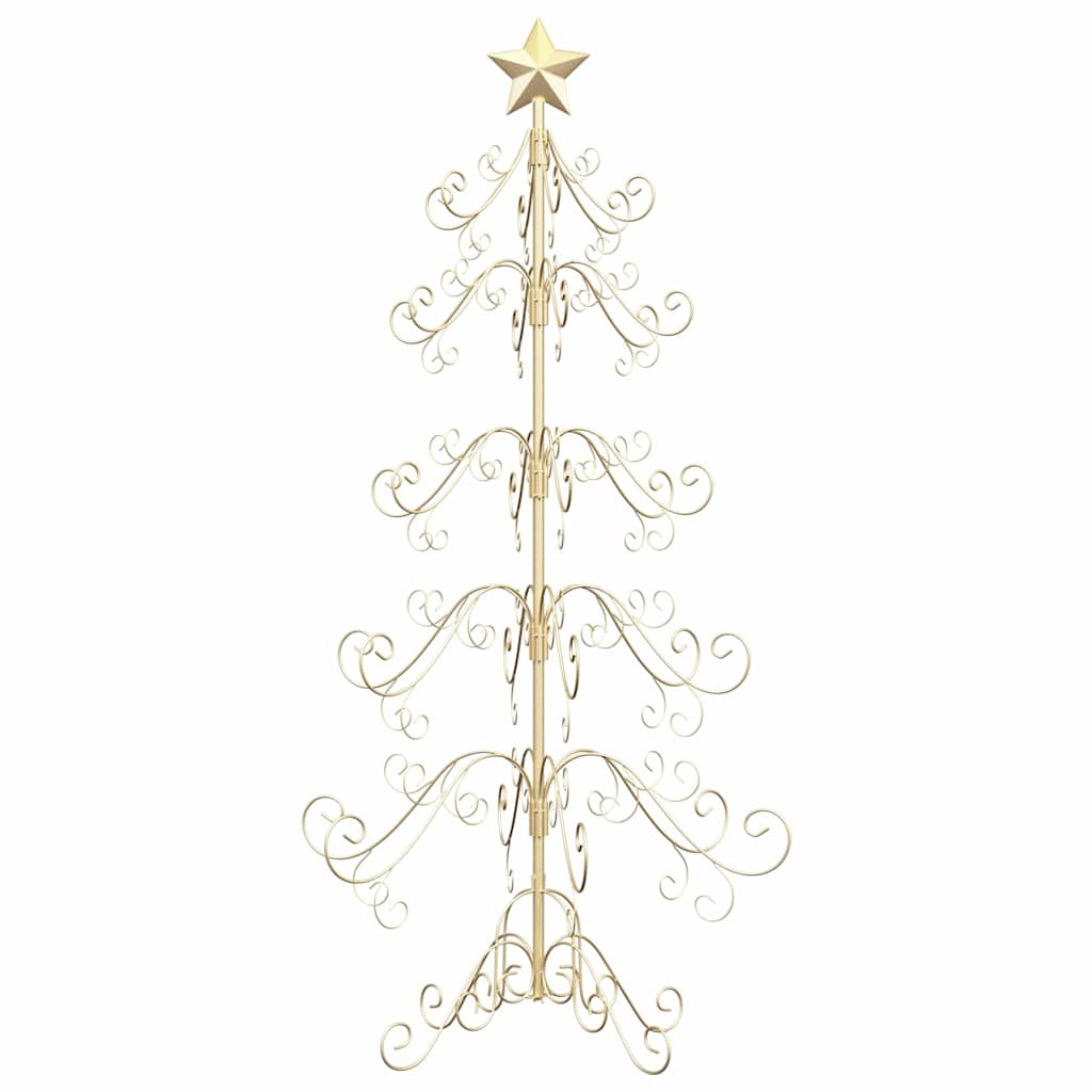 Metalen kerstboom met standaard Goud 150 cm Poedergecoat staal