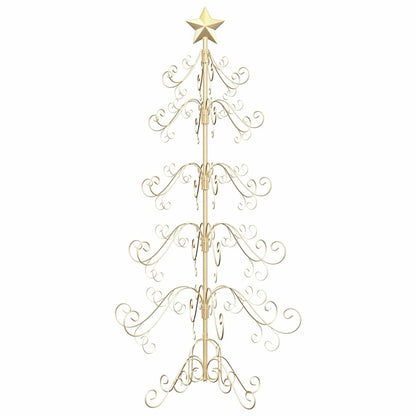 Metalen kerstboom met standaard Goud 150 cm Poedergecoat staal